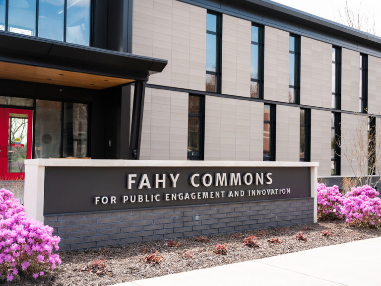 Front of Fahy Commons building